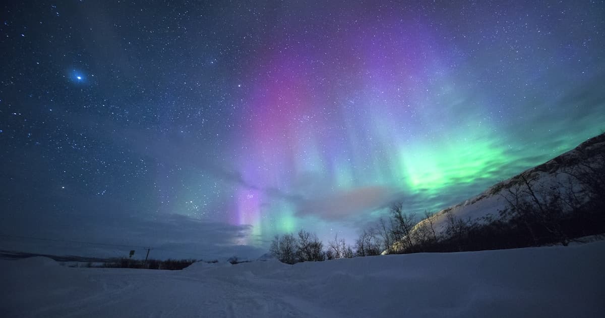 Brilliant aurora display over Abisko National Park, Sweden's aurora capital